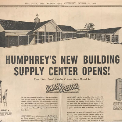 1956 (Location #2- Main Rd) Grand opening advertisement in newspaper.