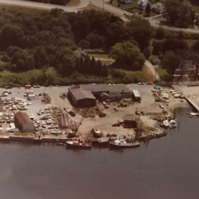 1938 (Original Location- Riverside Drive) Aerial shot. This picture was taken in the year that the first major hurricane wreaked havoc upon the business.